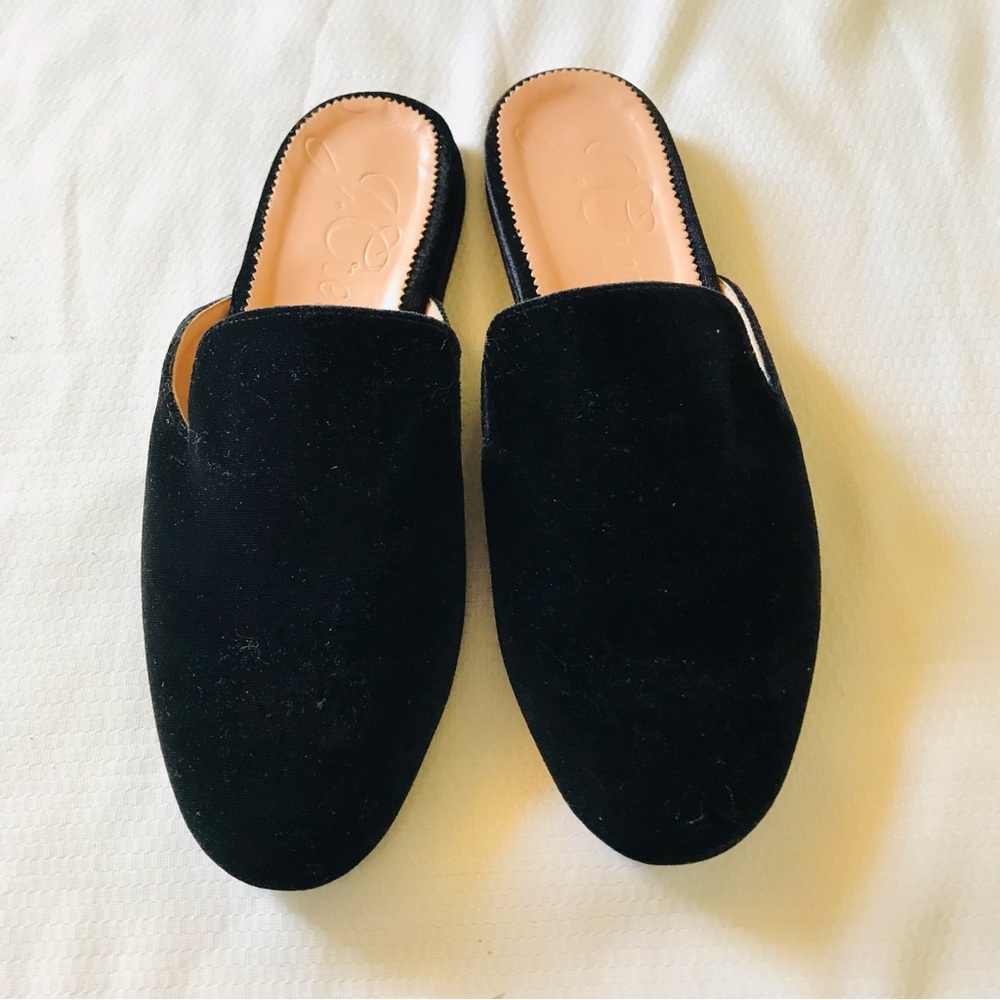 J.crew velvet Black Women's Slip-On Shoes‎